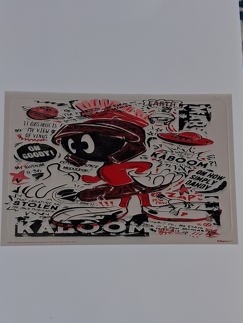 Red and Black Cartoon Space Debit Card Sticker